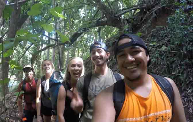 Hiking along the Wailua River